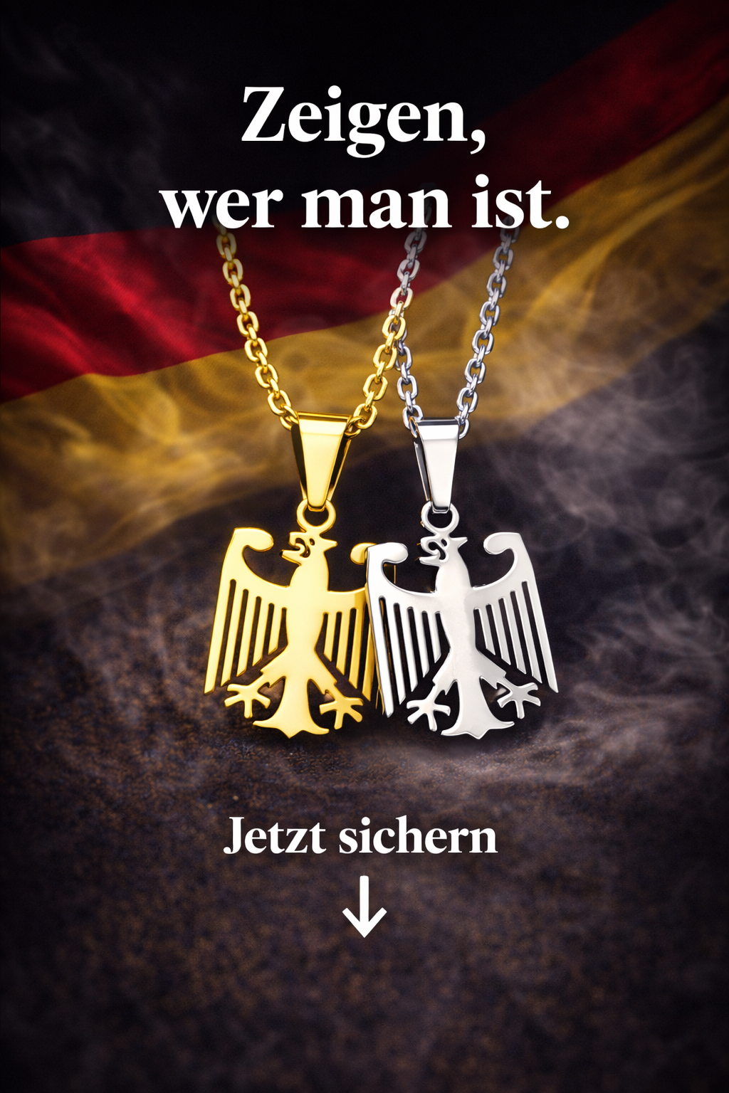 Premium Deutsche Adler (Silber) Kette-Statement Chain