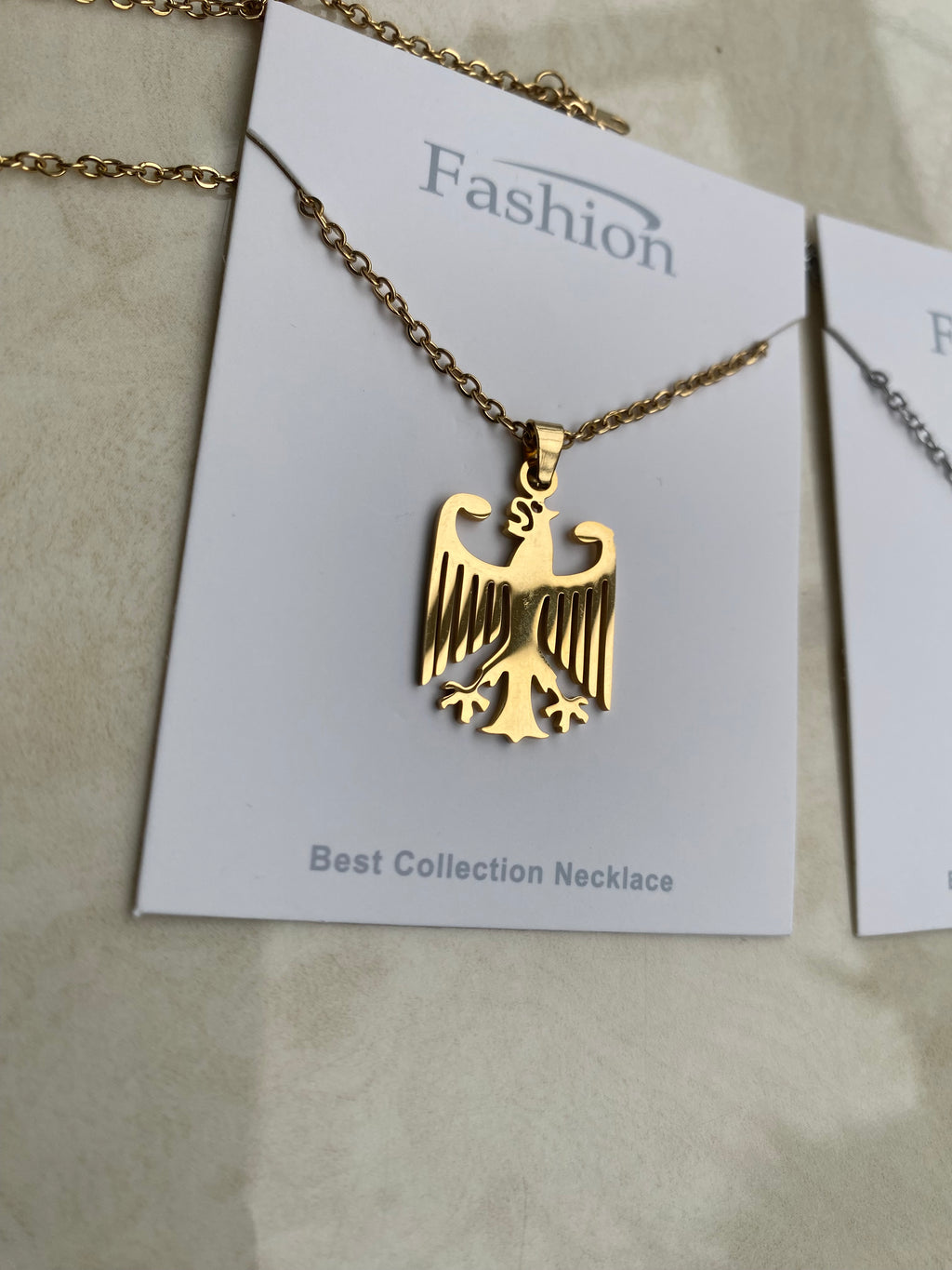 Premium Deutsche Adler Edelstahl (Gold)Kette-Statement Chain